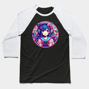 Cute kawaii gamer girl Baseball T-Shirt